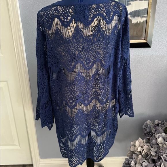 Royal Blue Gracewear Lace Tunic - Picture 4 of 7